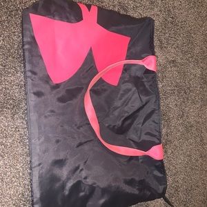 Grey and pink under armour gym bag